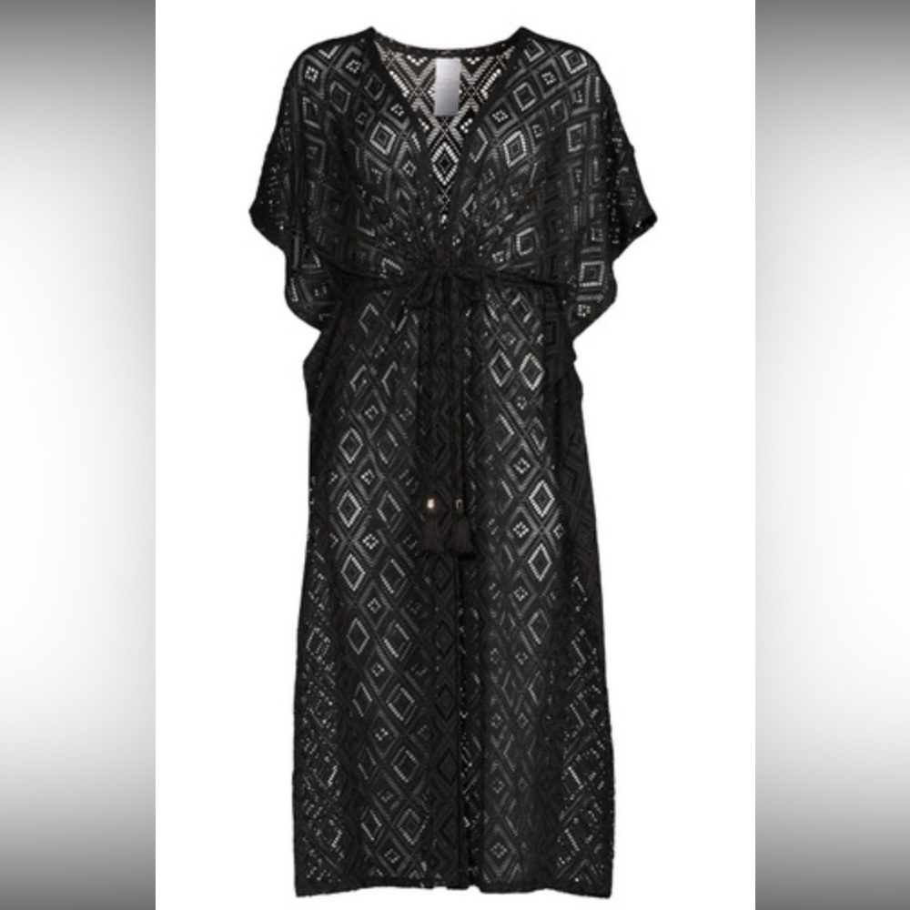 Time and Tru Black and Cream Sheer Cover-Up